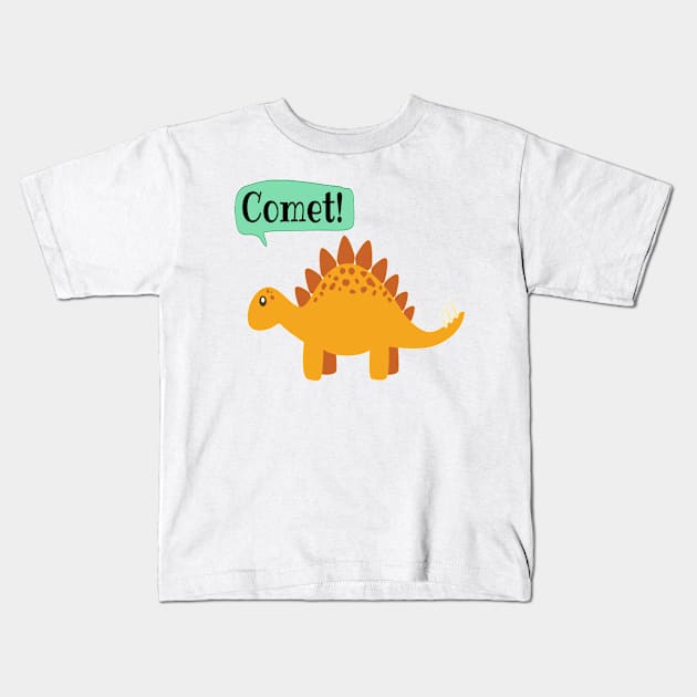 Stegosaurus funny Print Kids T-Shirt by BRIJLA